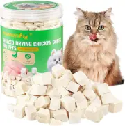 Freeze-Dried Chicken Cat Treats, Chicken Cube Snacks for Pets, Single Ingredi...