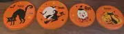 Electric Stove Top Range Round Halloween Decal Burn Covers Set 4 Cats, Ghost