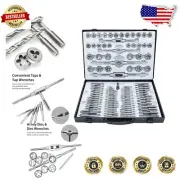 110-Piece Metric Tap and Die Set M2-M18 for Precision Threading