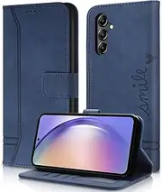 [AsWant] Leather Flip Case Cover for Samsung Galaxy A54 5G - Wallet Pocket Stand Function Samsung A54 Case, Magnetic Case Compatible Samsung Galaxy A54 5G 6.4" 2023 (Blue)