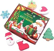 Christmas Bath Balls for Kids, Natural Shower Balls, Bubble Bath Balls for Kids Adults, Scented Bath Balls Set, Safe Fizzy Shower Balls
