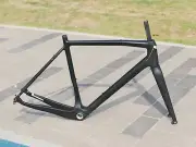 Full Carbon Bike Thru Axle Flat Mount Gravel Frame and Fork Frameset