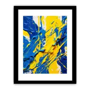 Yellow Blue Art Framed Art Framed print Art Poster