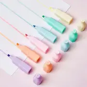 6 Pieces Mini Drifting Bottle Shaped Highlighter Pens Chisel Tip Marker Pens
