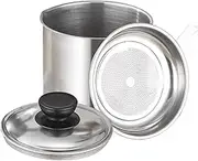 Cooking Oil Filter - Oil Strainer Pot | Stainless Steel Detachable Fine Mesh Filter | Kitchen Grease Storage Tank Pot for Home, Camping, Restaurant, Cafe