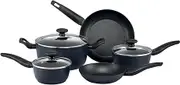 RACO Minerale 5-Piece Nonstick Cookware Set, Induction Compatible, Aluminium, Dishwasher Safe, Oven Safe, PFOA-Free, Black