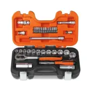 Bahco S330 34pce 1/4" & 3/8" Drive Metric Socket Set Chrome Vanadium Matt Finish