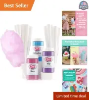 Carnival-Quality Floss Sugar Variety Pack with Cotton Candy Cones - 3 Flavors