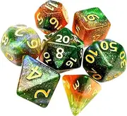 7pcs Mini Polyhedral Dice Set D4 D6 D8 D10 D10 D12 D20 Dices Glitter Game Accessories for Board Games (Color : B)