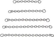 [NICENEEDED] 5 Pcs Nose Rings Chain Sliver, Nose Studs Nostril Chain, Nose Piercing Jewelry Nose Ring Stud Across Nose Tassel Chain Nose Jewelry for Women Men