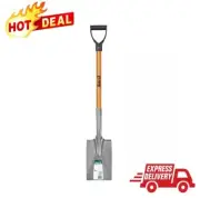 28 in. D-Grip Short Wood Handle Garden Spade Carbon Steel NEW