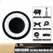 E-bike Conversion Kit Fat Tire, 20/26 Inch Rear Wheel Drive Hub Motor 48V 1500W