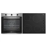Beko 60cm Electric Cooking Pack - 5 Function Oven + Ceramic Cooktop. BCPCCF2