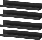 4 Pack IKEA MOSSLANDA Picture Ledge Black 21 ¾" Floating Ledge Shelf for Photos
