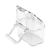 Bird Feeders for Cage Large Capacity Plastic Container Clear Box with Perch