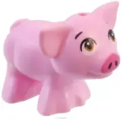 NEW LEGO Pink Pig Friends with Black Eyebrows, Medium Nougat Eyes Hamlet