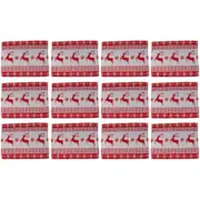 12x LVD Placemat Prancing Reindeer Decorative Tableware/Serveware Kitchen Decor