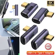 1/2pc 90d Right Angle USB 4.0 Type C Male To Female USB C Converter Adapter 100W