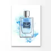 Blue Shade Fashion Perfume Bottle Print 100% Australian Made 90x120cm (Stretched Canvas)