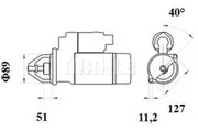 Mahle Starter Motor for Hagie Sts12 John Deere 6095MC/RC 6140R 6145M 6145R 6230 6230R 6330 6510 6534 6630 7130 R4023