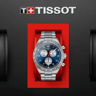 【TISSOT 天梭 官方授權】PRS516 CHRONOGRAPH 三眼計時腕錶 / 45mm 母親節 禮物(T1316171104200)