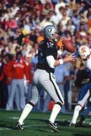 Quarterback Ken Stabler Oakland Raiders drops back to pass v the - 1976 Photo 5