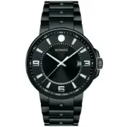 Movado SE Pilot Black Dial Black PVD Mens Watch 0606809