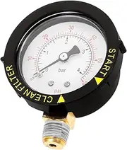 BESPORTBLE Compact Pool Pressure Gauge Bottom Mount Durable Parts Easy to Read Water Pressure Measurement Tool for Swimming Pools and Spas