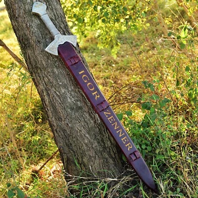 Hand Forged Viking King Canute Sword Medieval Sword Battle Ready With Scabbard