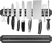 Epzia Magnetic Knife Strip (15 Inch 38cm, Set of 2) – Wall-Mounted Knife Holder & Kitchen Utensil Rack – Strong Knife Magnet Block for Secure Storage – Multi-Purpose Tool Organizer