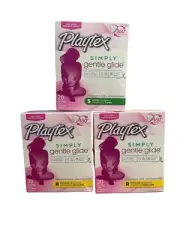 Playtex Simply Gentle Glide Tampons Regular & Super Absorbency, 20-ct (3 Boxes)