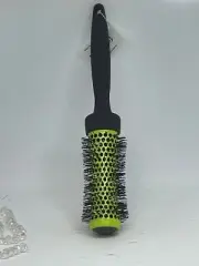 Styling Thermal Ionic Ceramic Round Hair Brush - 1 1/4" Barrel - Green & Black