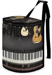 VFMKT Car Trash Can with Lid Reusable Waterproof Car Trash Bag Hanging Vehicle Garbage Guitar Piano PatternCar Multipurpose Storage Box for Vehicle Travel Camping Picnicing