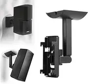Steel Wall Mount Ceiling Bracket Stand for UB-20 Series II Compatible with All Bose CineMate Lifestyle Black