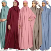 Islamic Abaya Caftan Prayer Dress Khimar Hijab Robe Muslim Overhead Kaftan Burqa