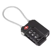 3-Digit Password TSA Steel Wire Lock Customs Code Lock for Travel Suitcase Kit