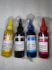 Printers Jack 400ml EP Sublimation Ink Refill 4x bottles for inkjet Printers NEW