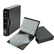 Coin Storage Binder with Slipcase Set - Assorted 4 Sizes Pocket Pages 12 Pag