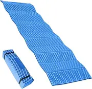 Blelsa Portable Foam Camping Sleeping Pad -Proof Lightweight Folding Camping Pad Ess for Hiking Backpacking Picnic Blue