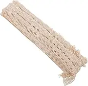 LIFKOME Cotton Lace Trim Wide Fringe DIY Sewing Accessory for Home Decor Yards Durable Cotton Tassel Trims for Cushion Clothing and Craft Projects