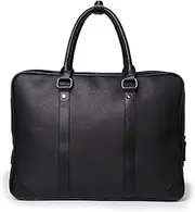 [HAMKVBPR] Mens Briefcase Men's Leather Briefcase Handbag High-end Handbag Portable Postman Casual Briefcase Messenger Bag for Work Business
