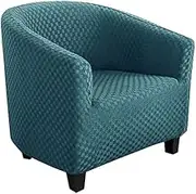Jacquard Stretch Tub Chair Covers Armchair Slipcover 1 Seater Club Sofa Cover Non Slip Leisure Armchair Cover Removable Furniture Protector for Living Room Cafe (Color : U)