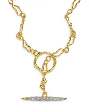 Alexis Bittar Solanelas Crystal Toggle Necklace