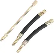 X AUTOHAUX 1 Set 180 Degree Copper Tire Valve Extension with Flexible Plastic 140mm Tyre Valve Stem Extender for Car Motorcycle RV Truck Bike