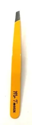 Mr Tweeze Stainless Steel Slant Tweezer, Orange, Compares to TweezerGuru