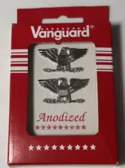 2x Vanguard Anodized Insignia Pins Silver Eagle Colonel/Captain 1.5” X 3/4" NOS