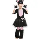 兒童服裝 COSPLAY 貓黑色粉色貓服裝萬聖節