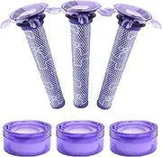 Vacuum Filter Replacement Kit Compatible with Dyson V8 Fluffy Cordless Vacuum Cleaner Model SV25, Dyson V8 New Handheld Vacuum (3 HEPA Filters+3 Pre Filters)