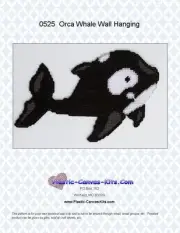 Orca Whale Wall Hanging-Plastic Canvas Pattern or Kit