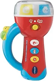 VTech Spin & Learn Colours Torch - Interactive Pretend Torch for Kids - 185903, Multicolor